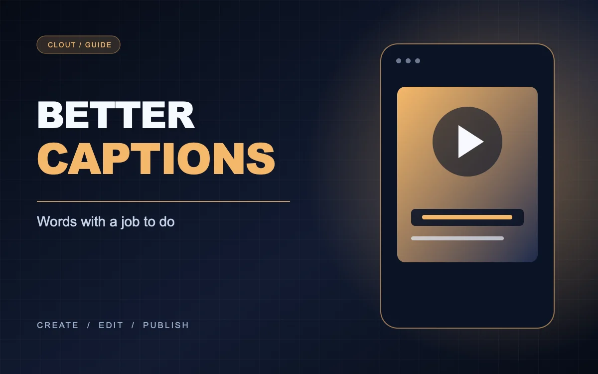 Illustration of a vertical video with a readable caption line
