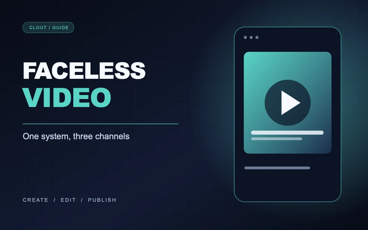 Illustration of a vertical video player for a faceless production guide