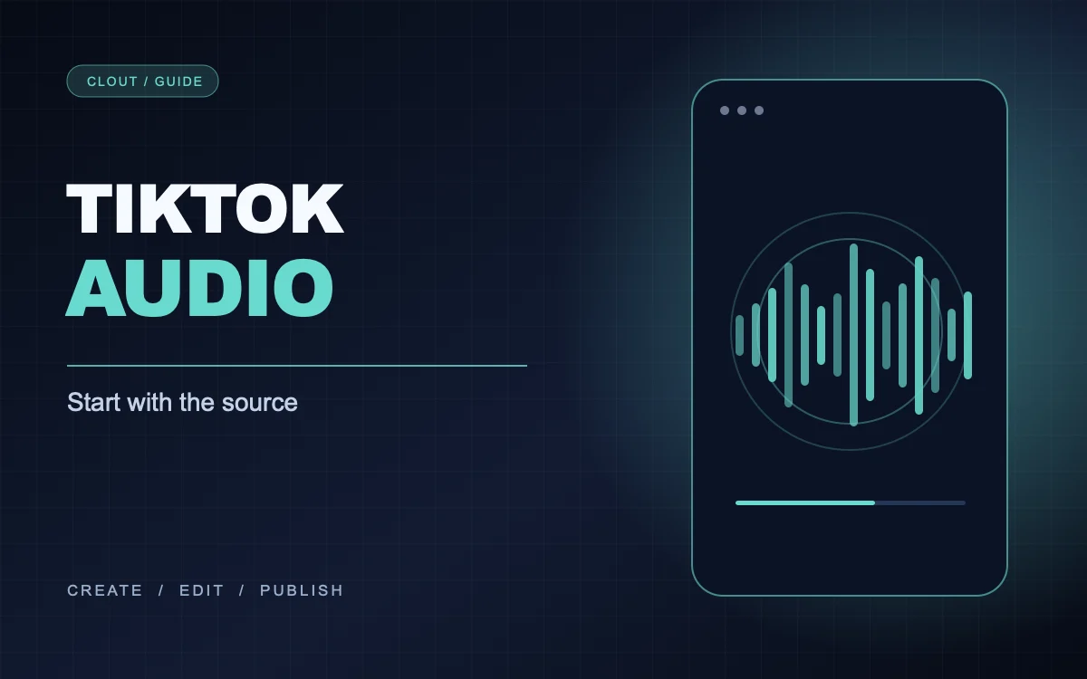 Illustration of a waveform for TikTok audio