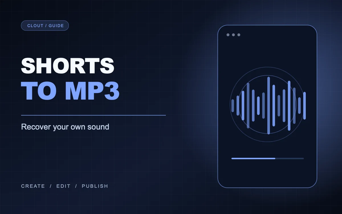Illustration of a waveform for a YouTube Short audio export