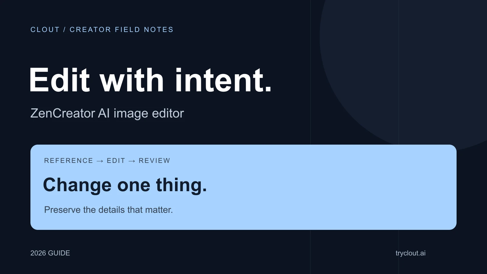 ZenCreator AI Image Editor: Workflow & Prompt Guide